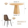 BAOPIN Round Dining Table Set for 6, 7-Piece Dining Table and Chair, 47'' Kitchen Table with Dining Chairs, Round Table and Chair Set for Home view 4