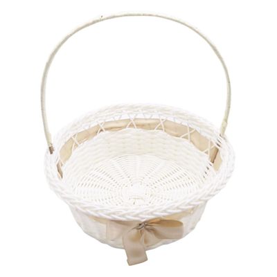 ABOOFAN Woven Flower Basket with Handle Versatile Storage for Weddings Showers and Festivals for Organizing Sundries Lightweight Design for Easy Carrying Light