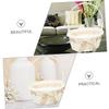 ABOOFAN Woven Flower Basket with Handle Versatile Storage for Weddings Showers and Festivals for Organizing Sundries Lightweight Design for Easy Carrying Light view 3