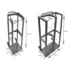 LVLDAWA Floor Mount Gas Cylinder Holder Stand, Steel Heavy-Duty Oxygen Tank Carrier, Outdoor Indoor Gas Cylinder Organizer Shelf with Wheels for 40L Gas Cylinder(Blue,65x31x100cm) view 2