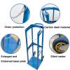 LVLDAWA Floor Mount Gas Cylinder Holder Stand, Steel Heavy-Duty Oxygen Tank Carrier, Outdoor Indoor Gas Cylinder Organizer Shelf with Wheels for 40L Gas Cylinder(Blue,65x31x100cm) view 3