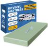 Greaton, 10-Inch High-Density Foam Vinyl RV Mattress Replacement, Medium Firm, Good for Trailers, Camper Vans, Sofa Bed and Other Furniture Application, Short Queen, Green view 1
