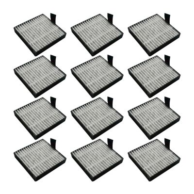 JINGDING 12pcs Hepa Filter, Compatible for Eureka J20, Compatible for Midea W20 / W20 Pro, Robot Vacuum Cleaner Base Station Filter Spare Parts