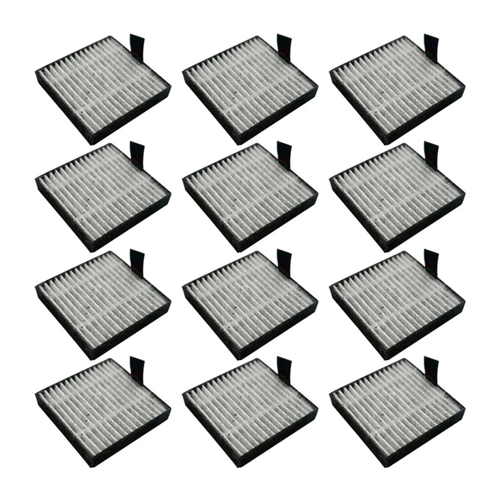 JINGDING 12pcs Hepa Filter, Compatible for Eureka J20, Compatible for Midea W20 / W20 Pro, Robot Vacuum Cleaner Base Station Filter Spare Parts