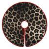 Christmas Skirt for Tree Black Leopard Print Printed 48 Inch Christmas Tree Skirt Xmas Tree Ornaments for Home Office Winter Holiday Party Decor view 1
