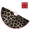 Christmas Skirt for Tree Black Leopard Print Printed 48 Inch Christmas Tree Skirt Xmas Tree Ornaments for Home Office Winter Holiday Party Decor view 2