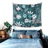 WZYCWB Teal Grey and White Floral Patterned Wall Decor Tapestry Multipurpose Dorm Wall Hanging, Can Be Used As Bedroom Living Room - 60x51 Inch, view 3
