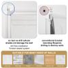 Sulugood NO Drill NO Tools Cordless Roman Shades for Interior Windows, Top Down Bottom Up Roman Window Shade, Custom Blackout Linen Roman Window Blinds(29" W x 52" H) Full Blackout White view 3