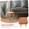 Wood Small Stool 24cm High for Home Use, Brown view 4