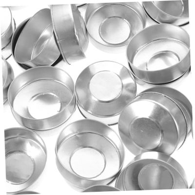PRETYZOOM 500pcs Aluminum Tea Light Empty Cases for Candle Making Supplies Silver Tea Light Tins for DIY Crafts Votives and Food Warmers