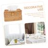 Unomor Multi-Purpose Tissue Holder Stylish Rattan Tissue Box for Easy Access Practical Storage Container for Compact Design view 2