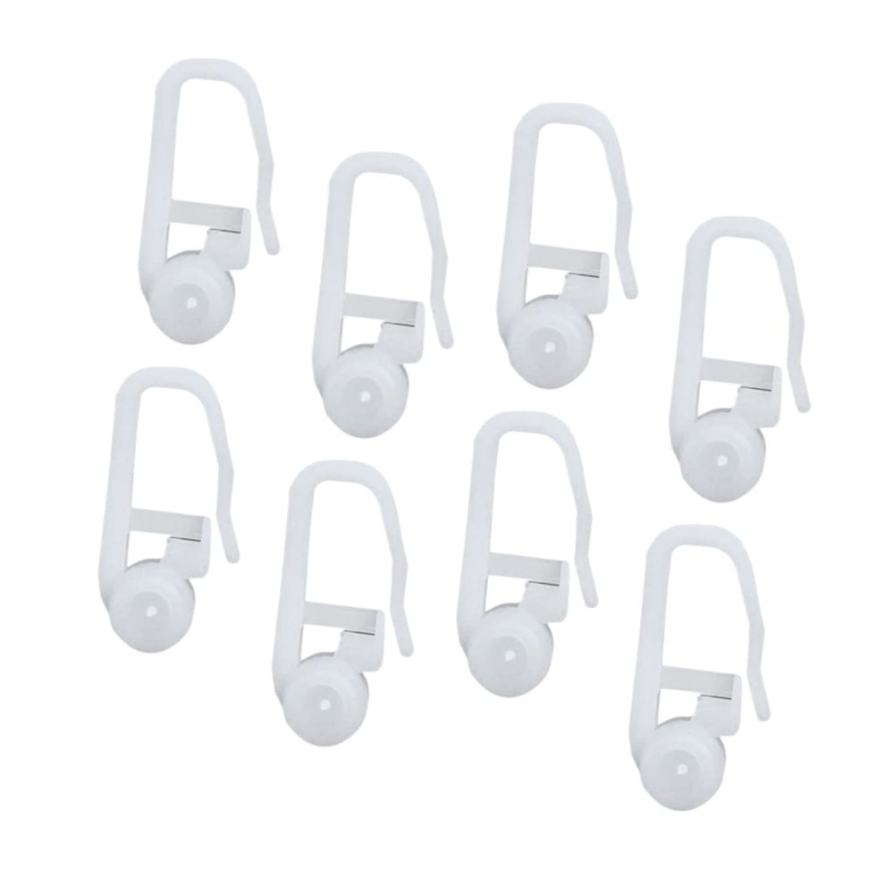 HOMOCONO 100pc Bed Curtain Special Hooks Sliding Curtain Hooks with Track Easy Installation Design Fit for Home Decor