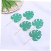ABOOFAN 15 Piece Cake Card Decorations Monstera Leaf Cupcake Picks for Birthday view 2