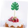 ABOOFAN 15 Piece Cake Card Decorations Monstera Leaf Cupcake Picks for Birthday view 3