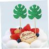 ABOOFAN 15 Piece Cake Card Decorations Monstera Leaf Cupcake Picks for Birthday view 4