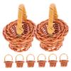 HOMOCONO Dollhouse Basket Model Mini Rattan Woven Baskets Storage Decorative for Home Craft Garden view 1