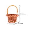 HOMOCONO Dollhouse Basket Model Mini Rattan Woven Baskets Storage Decorative for Home Craft Garden view 2