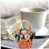 HOMOCONO Dollhouse Basket Model Mini Rattan Woven Baskets Storage Decorative for Home Craft Garden view 4