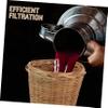 AUTSUPPL Woven Wine Filter Strainer Basket Large Bamboo Brewing Basket for Wine and Beer with Wide Opening Design for Easy Pouring and Long-lasting Use view 2