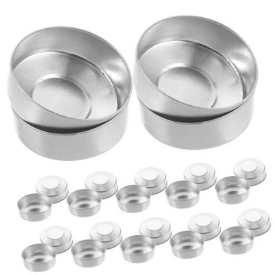 FUNOMOCYA 500pcs Aluminum Tea Light Tins Empty Candle Containers for DIY Candle Making for Votives and Tart Warmers Silver Finish