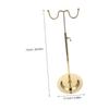 ANDRESLAD Adjustable Iron Handbag Display Stand with Dual Hooks, Golden view 2