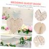 PLAFOPE 1set Heart-Shaped Wedding Guest Book Signature Box for Wedding Reception Complete for Guests to Leave Wishes for Bridal Showers Special Events view 4