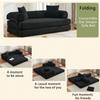 Ochangqi 78.5" Modern Corduroy Convertible Folding Futon Couch Sofa Bed, 4-in-1 Adjustable Folding Loveseat Double Chaise Lounge for Compact Living Space,Dorm,Game Studio,Apartment,Bedroom (Black) view 3