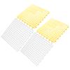 FONDOTIN 4Sheets Non-Skid Hollow-Out Bath Mat Anti-Slip Shower Cushion for Bathroom Pet Cage and Door Entry Yellow and White Mats for Protection view 1