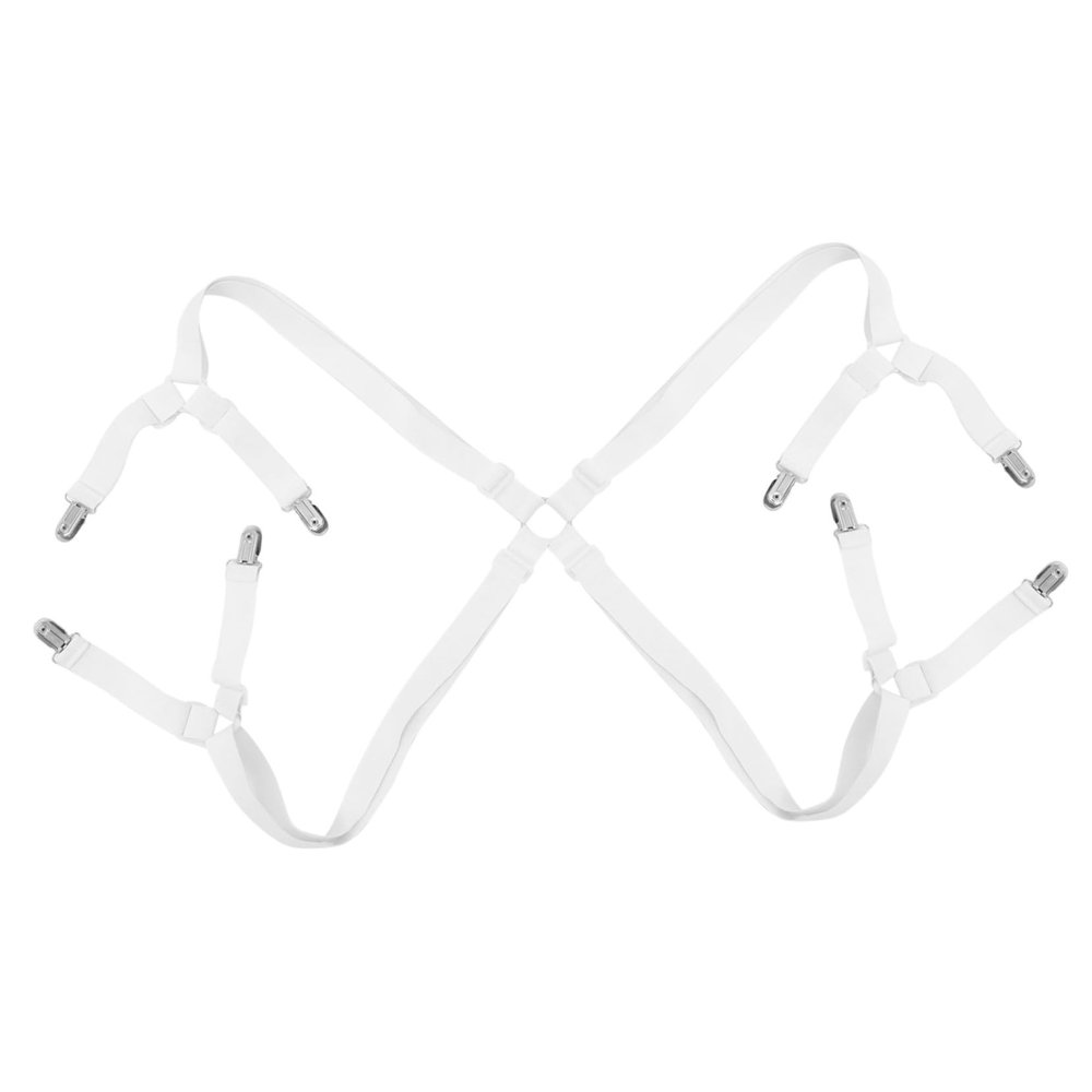 MOBUTOFU Adjustable Sheet Fastener with 8 Clips for Mattress Pads