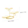 AUTSUPPL Fruit Basket Stand Wire Storage Organizer for Kitchen Countertop Iron Fruit Holder Vegetables Snacks Stylish Gold Design view 2