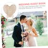 WHAMVOX 1set Heart-Shaped Wedding Guest Book Alternative Unique Signing Decor for Weddings Showers and Celebrations Complete Signs for Guests to Leave Messages view 3
