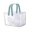 HOLIDYOYO Whale Shower Basket Portable Plastic Storage for Bathroom Basket Toilet Organizer view 1