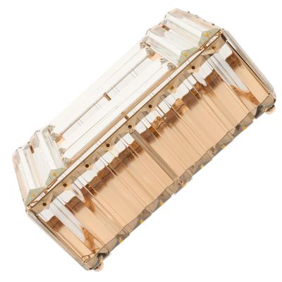 PAMINGONO Metal Crystal Tissue Box Cover Elegant Napkin Holder for Bathroom Bedroom Office Chic Decor for Vanity Rectangular Tissue Dispenser Holder
