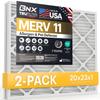 BNX TruFilter 20x23x1 Air Filter MERV 11 (2-Pack)- MADE IN USA - Allergen Defense Electrostatic Pleated Air Conditioner HVAC AC Furnace Filters for Allergies, Dust, Pet, Smoke, Allergy MPR 1200 FPR 7 view 1