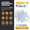 BNX TruFilter 20x23x1 Air Filter MERV 11 (2-Pack)- MADE IN USA - Allergen Defense Electrostatic Pleated Air Conditioner HVAC AC Furnace Filters for Allergies, Dust, Pet, Smoke, Allergy MPR 1200 FPR 7 view 3