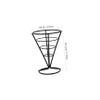 AUTSUPPL 2pcs Fries Holder Cone Basket for Snacks Appetizer Display Stand for Fried Food Creative Food Basket for Restaurant Home Parties Black Silver Design view 2