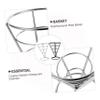 AUTSUPPL 2pcs Fries Holder Cone Basket for Snacks Appetizer Display Stand for Fried Food Creative Food Basket for Restaurant Home Parties Black Silver Design view 4