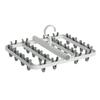 ANDRESLAD 1pc Foldable Laundry Rack Windproof Plastic Clothes Hanger for Socks and Towels Multi-Function Design Space-Saving Drying Pale Grey view 1