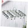 ANDRESLAD 1pc Foldable Laundry Rack Windproof Plastic Clothes Hanger for Socks and Towels Multi-Function Design Space-Saving Drying Pale Grey view 3