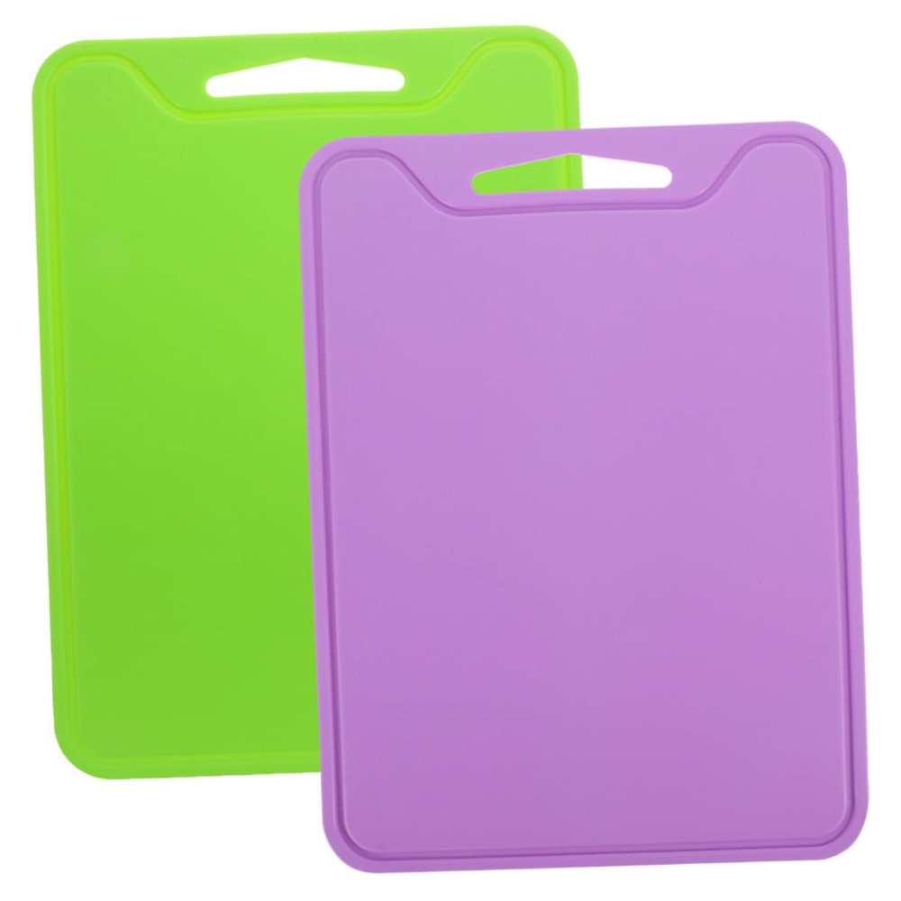 BRIGHTFUFU 2pcs Multi-function Silicone Cutting Board Chopping Board for Kitchen Easy-clean Hanging Design Kitchen