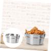 CIYODO Stainless Steel Snack Storage Bucket Creative Food Container for Chicken Fries Snacks Stylish and Tableware for Restaurants and Home Use view 3