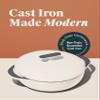 Caraway Enameled Cast Iron Braiser - 3.5 qt Braiser Pan - 3 Layer Enamel Coating - No Seasoning Required - Compatible With All Stovetops - Oven Safe - Free From Forever Chemicals - Rust view 2
