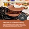 Caraway Enameled Cast Iron Braiser - 3.5 qt Braiser Pan - 3 Layer Enamel Coating - No Seasoning Required - Compatible With All Stovetops - Oven Safe - Free From Forever Chemicals - Rust view 3