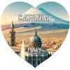 Catania Italy Travel Souvenir Destination Die Cut Heart Shaped Decorative Flat Magnet 2-Inch view 1