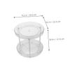 CIYODO 2pcs Rotating Makeup Organizer Round Storage Tray for Cosmetics Seasonings Multi-Functional Turntable Spice Holder for Kitchen and Vanity view 2