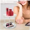 CIYODO 2pcs Rotating Makeup Organizer Round Storage Tray for Cosmetics Seasonings Multi-Functional Turntable Spice Holder for Kitchen and Vanity view 3