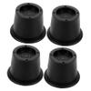4pcs Silicone Chair Leg Caps for Table Feet, Black Protectors view 1