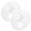 2 Piece White Ceramic Tea Cup Lid for Teapot Replacement view 1