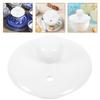 2 Piece White Ceramic Tea Cup Lid for Teapot Replacement view 4