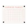 Personalized Clear Acrylic Calendar for Wall, Calendar Whiteboard for Wall, Dry Erase Wall Calendar, Wall Calendar Organizer System for Home (Block, Blush, 14"W x 11"H) view 1